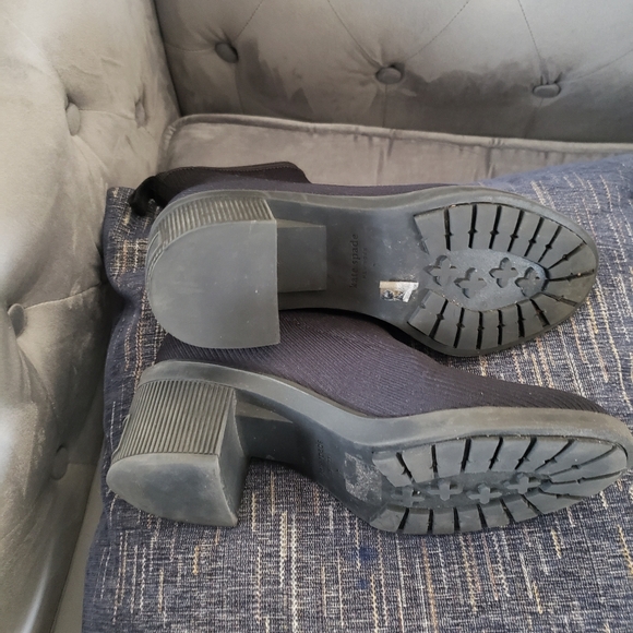 Kate Spade Black Ribbed Ankle Booties - Picture 2 of 4
